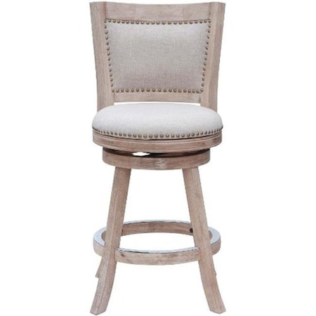 Boraam Boraam 76624 24 in. Melrose Counter Stool White wash Wire; brush and Ivory 76624